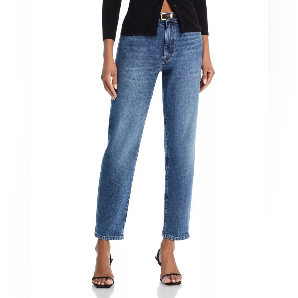 FRAME The Borrowed Slim Straight Jeans in Famous - Size 31